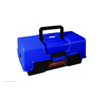 Viskoffer 2-ladig Blauw Medium - spatwaterdichte en roestvrije viskoffer met automatisch ladesysteem