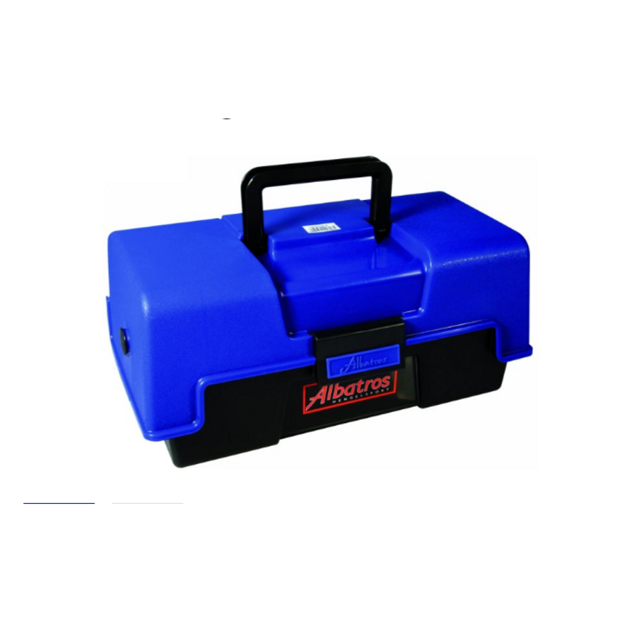 Viskoffer 2-ladig Blauw Medium - spatwaterdichte en roestvrije viskoffer met automatisch ladesysteem