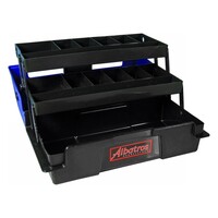 Viskoffer 2-ladig Blauw Medium - spatwaterdichte en roestvrije viskoffer met automatisch ladesysteem