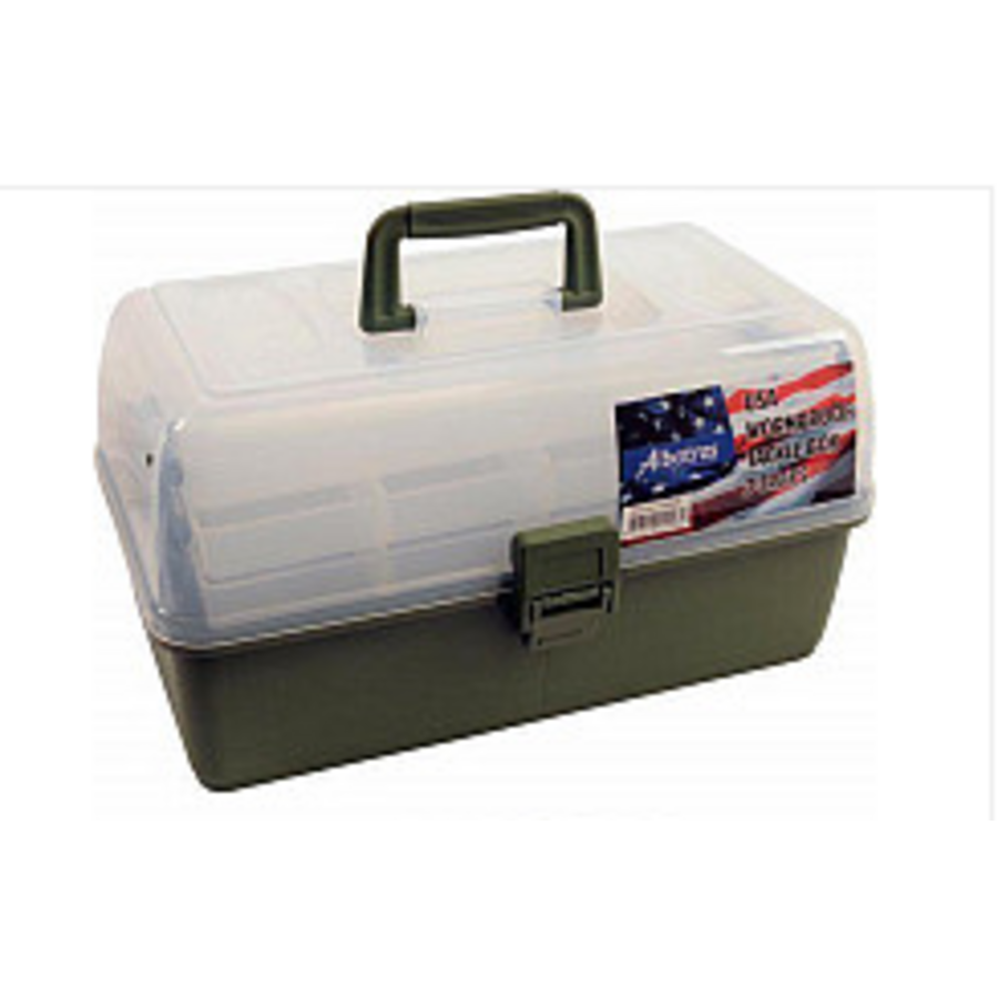 USA Wormproof Tacklebox 3-ladig - veilige en ruime tacklebox voor softbaits en kunstaas
