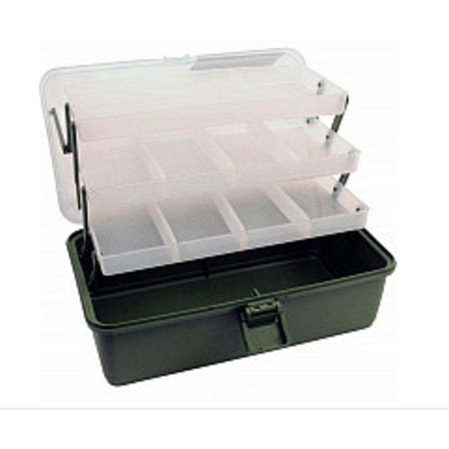 USA Wormproof Tacklebox 3-ladig - veilige en ruime tacklebox voor softbaits en kunstaas
