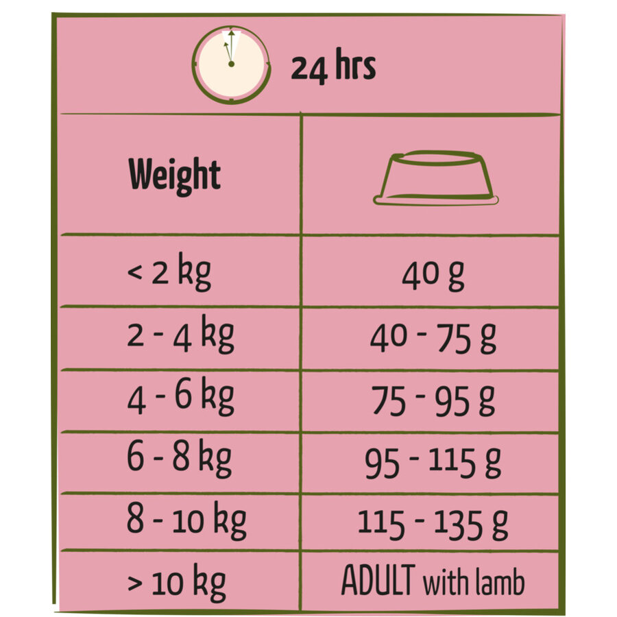 Adult Mini hondenvoer met lam – 100% complete natuurlijke voeding voor kleine honden