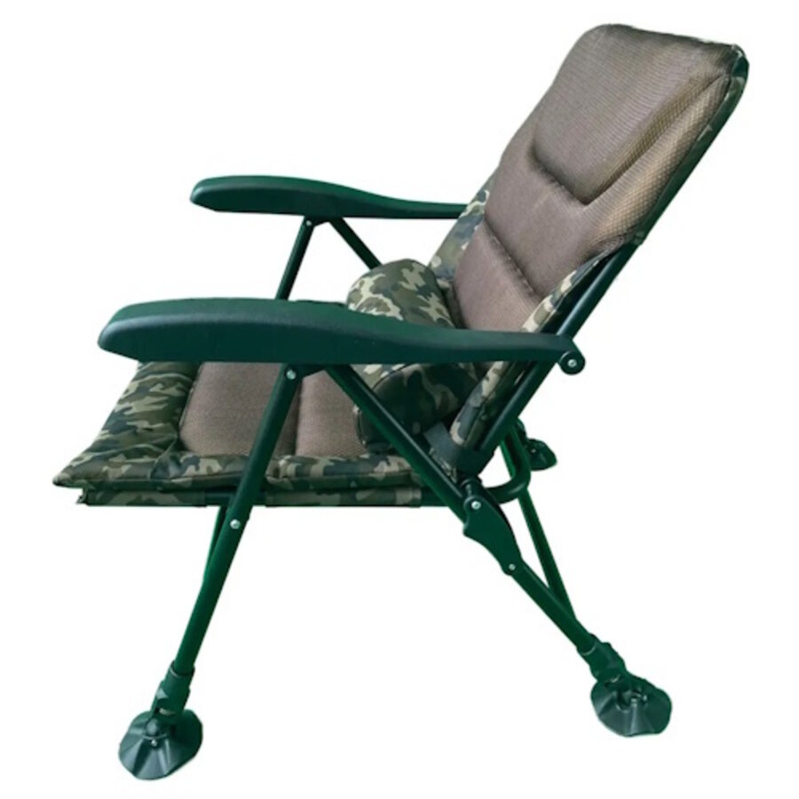 Soul Recliner Armrest Chair Low - verstelbare lage visstoel met armleuningen en lendekussen