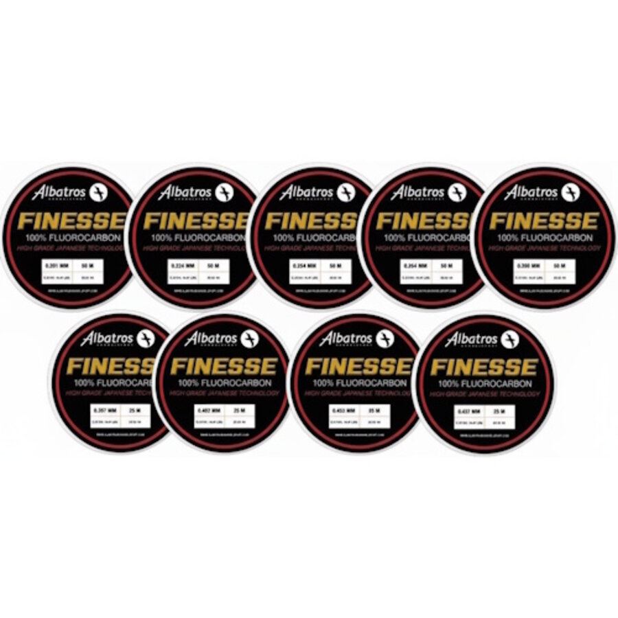 Finesse Fluorocarbon - soepele, sterke en onzichtbare fluorocarbon lijn voor elke visserij