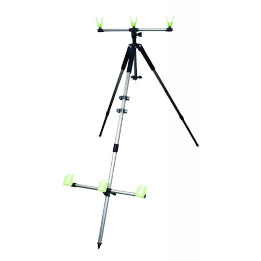 Aluminium Tripod 3-Rod 110-180 - heavy duty verstelbare hengelsteun voor drie hengels