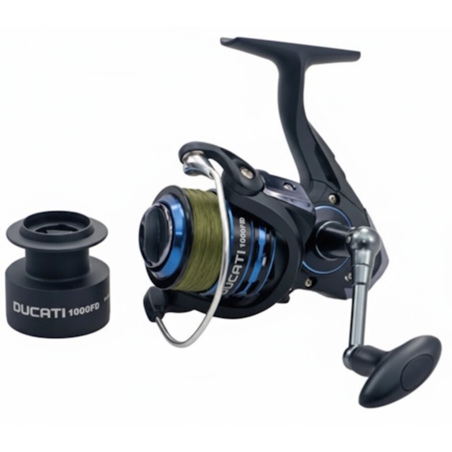 Ducati 1000FD molen met gevlochten lijn - compacte spinmolen met aluminium spoel en soepele werking