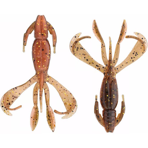 Keitech Crazy Flapper 2 (5 cm) Softbait - 8 stuks Green Pumpkin Orange Gold 520T