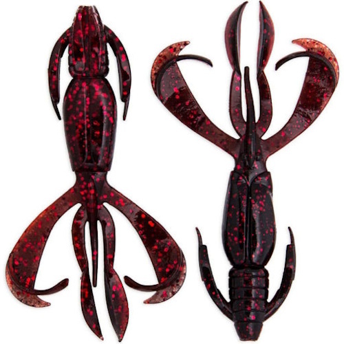 Keitech Crazy Flapper 3.6 (9 cm) Softbait - 6 stuks Black Cherry 411T