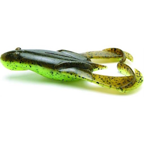 Keitech Noisy Flapper 3.5 (8,5 cm) Softbait - 5 stuks Green Pumpkin Chartreuse 401T