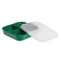 Vierkante Aasdoos - kunststof aasdoos met geperforeerd deksel en veiligheidssluiting