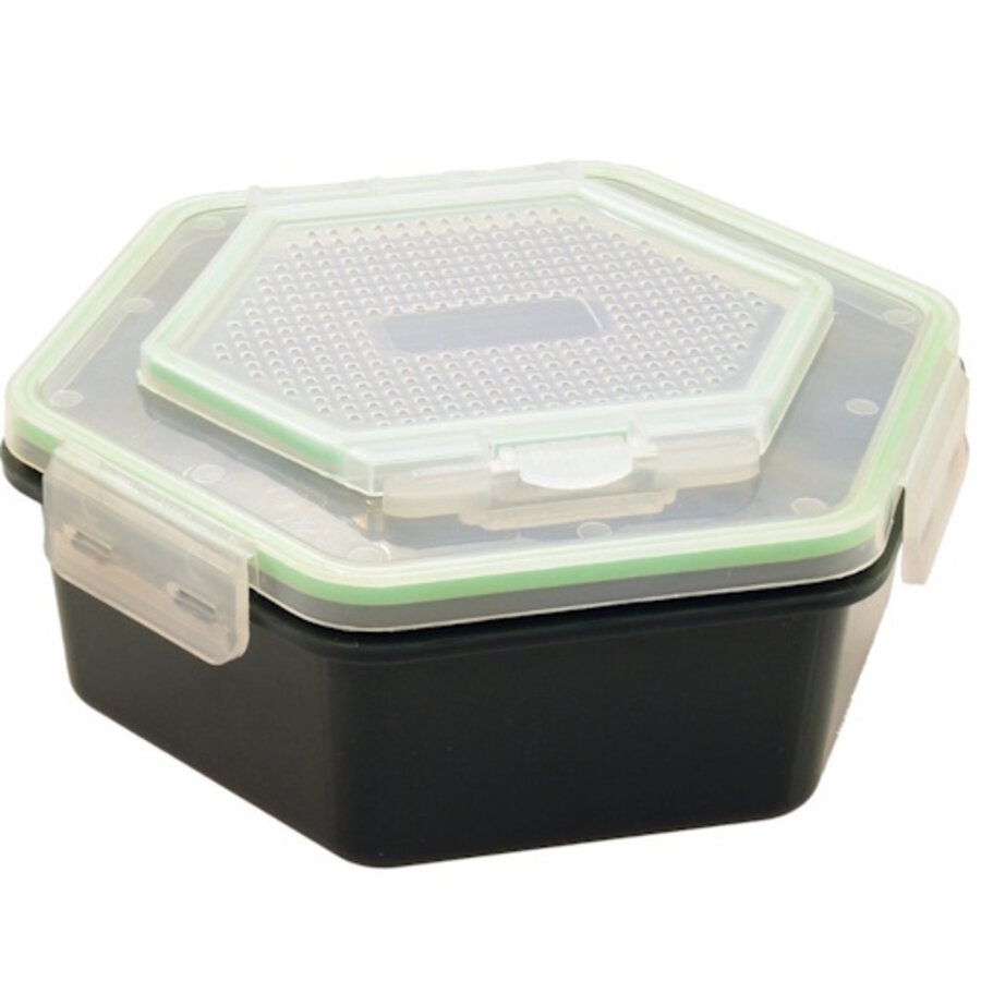 Superlock Aasdoos – luchtdichte aasdoos met dubbele afsluiting voor maden, wormen en casters