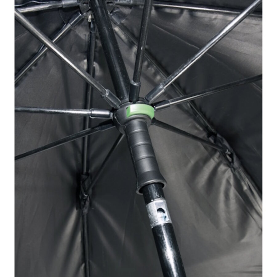 Paraplu Flat Back 250 cm - waterdichte visparaplu met vlakke achterzijde en stormverankering