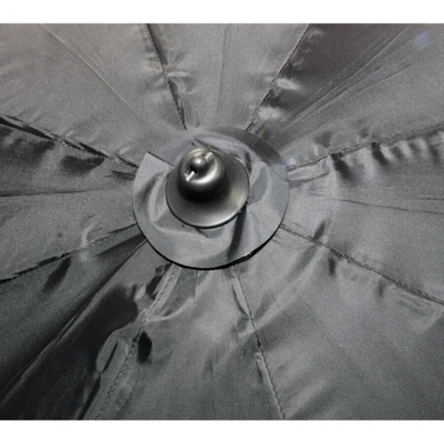 Paraplu Flat Back 250 cm - waterdichte visparaplu met vlakke achterzijde en stormverankering