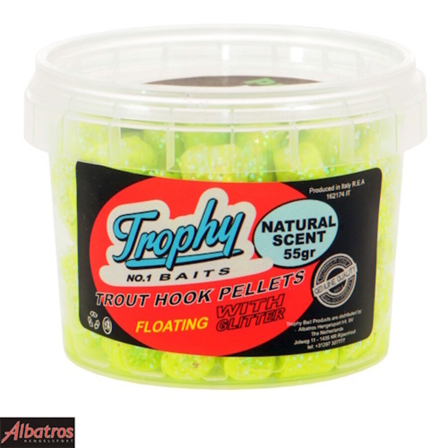 Trout Pellet – kant-en-klare forelpellets met natuurlijke geur in diverse kleuren