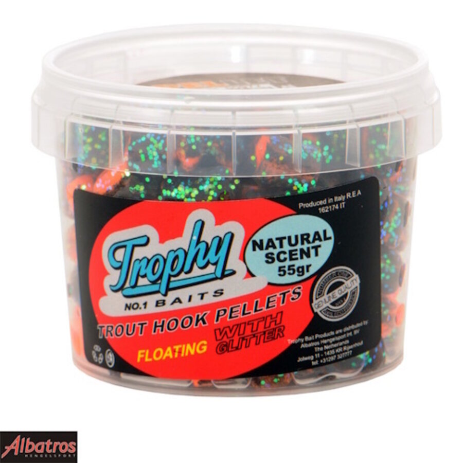 Trout Pellet – kant-en-klare forelpellets met natuurlijke geur in diverse kleuren