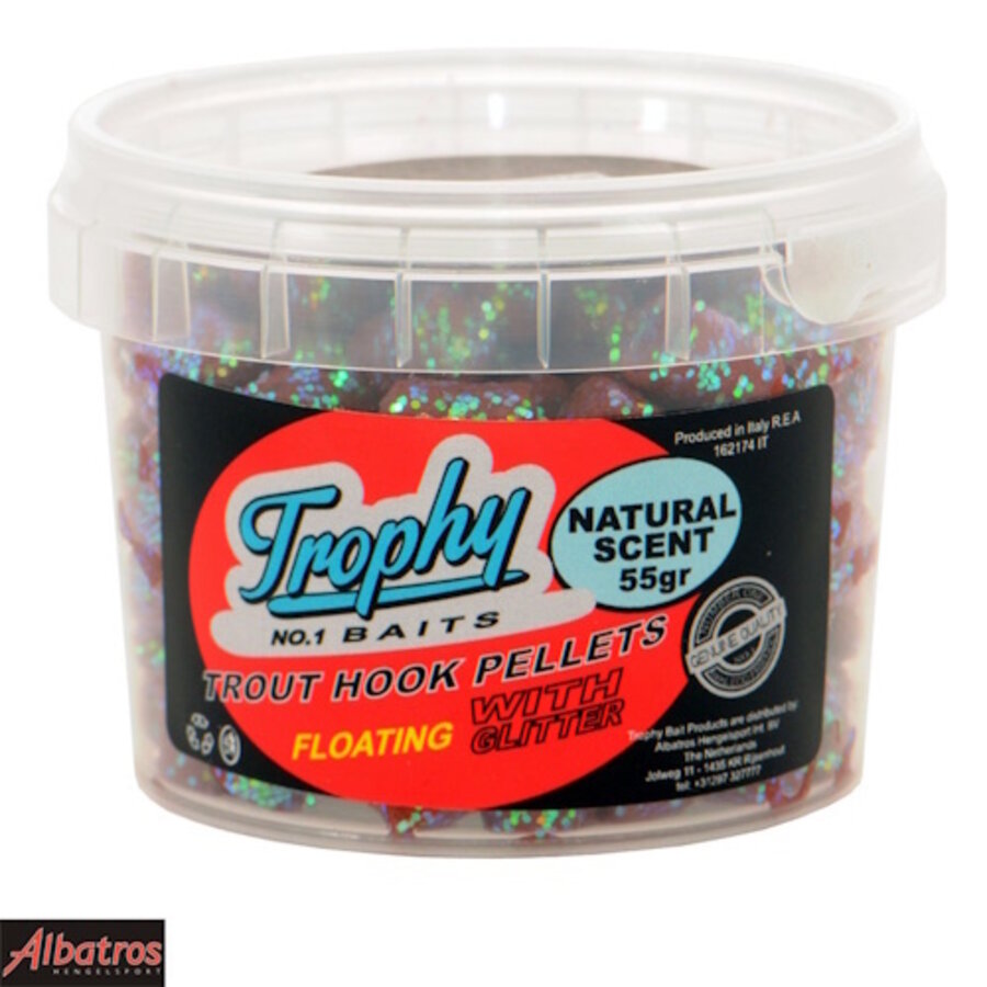 Trout Pellet – kant-en-klare forelpellets met natuurlijke geur in diverse kleuren