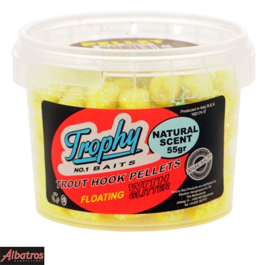 Trout Pellet – kant-en-klare forelpellets met natuurlijke geur in diverse kleuren