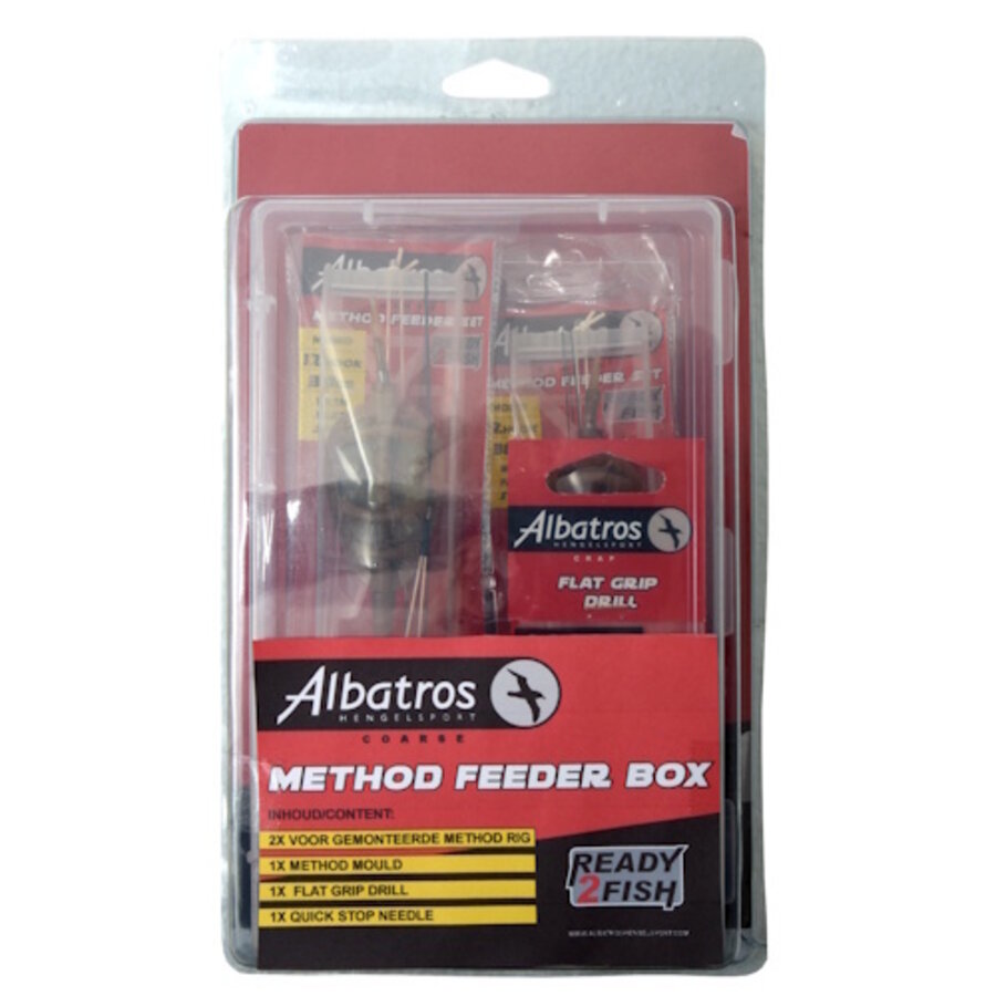 Ready2Fish Methodfeeder Box - complete tackle box met method feeders, mal en tools