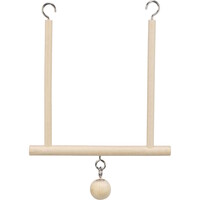 Trapezeschommel met houten bel