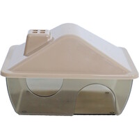 Hamsterhuis plastic bruin beige voor hamsters en muizen