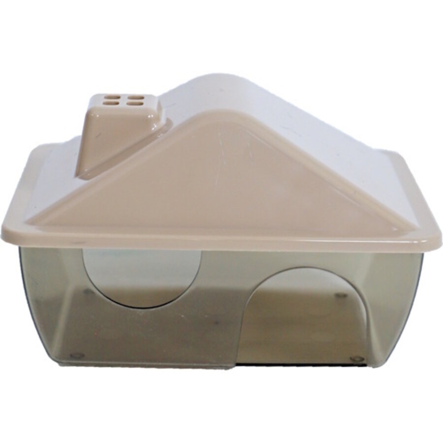 Hamsterhuis plastic bruin beige voor hamsters en muizen
