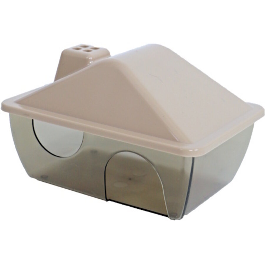 Hamsterhuis plastic bruin beige voor hamsters en muizen