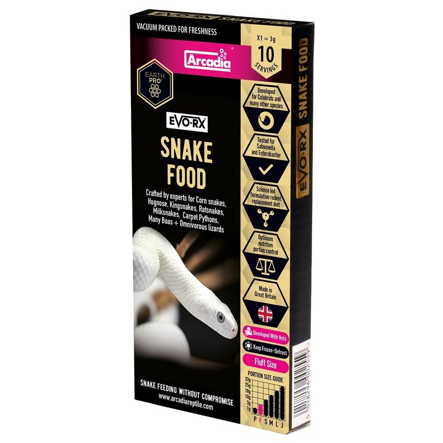 EarthPro-EvoRx Fluff – diepvries slangenvoer 3 gram, 10 stuks