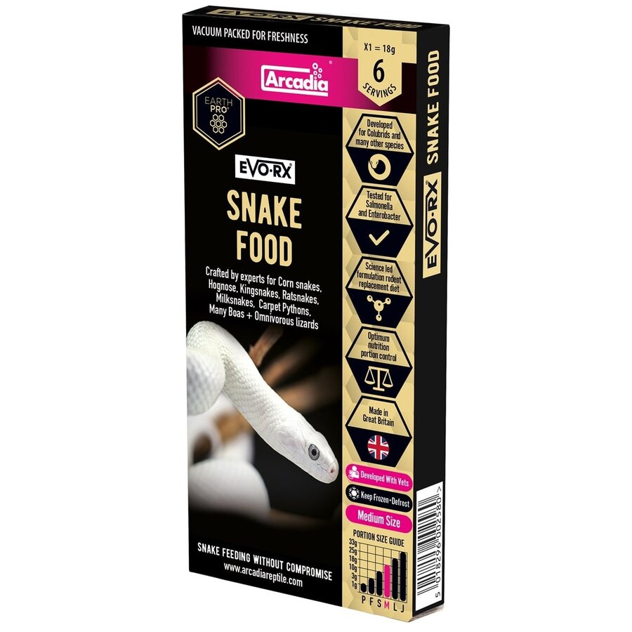 EvoRx Medium diepvries slangenvoer 18g | ethische knaagdiervervanging voor volwassen slangen | 6 porties