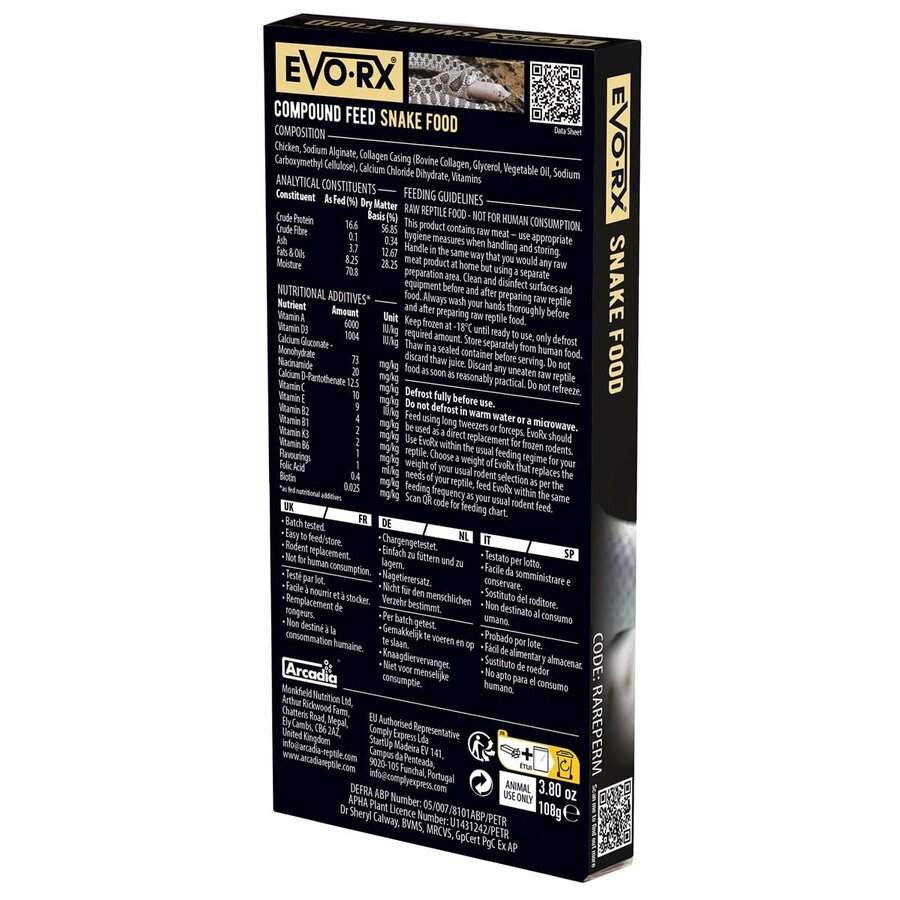 EarthPro-EvoRx Large – diepvries slangenvoer 25 gram, 6 stuks