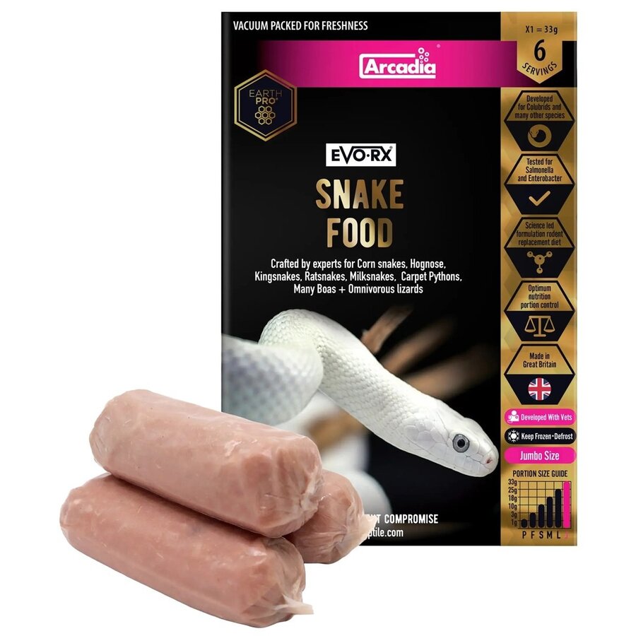 EarthPro-EvoRx Jumbo – diepvries slangenvoer 30 gram, 6 stuks