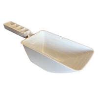 Junai Grote Voerschep 470ml 2 Cup Wit - stevige kunststof schep met maatverdeling