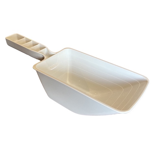 Junai.nl Junai Grote Voerschep 470ml 2 Cup Wit - stevige kunststof schep met maatverdeling