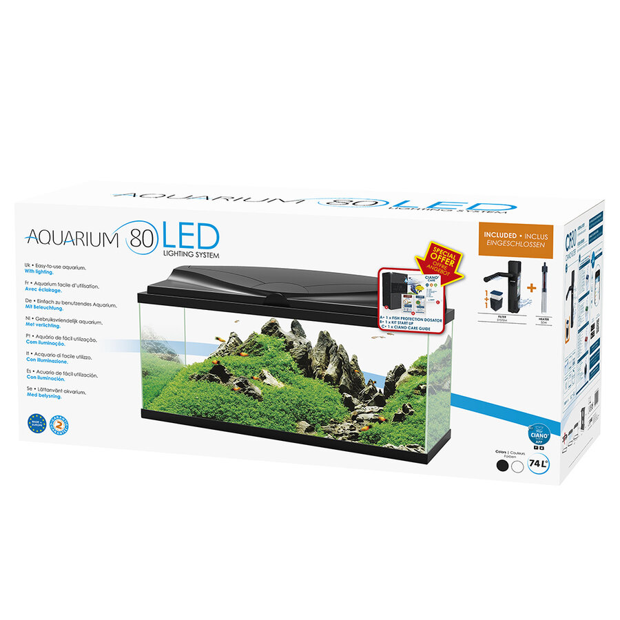 Aquarium Ciano 80 LED CF80 Reserve Kap - vervangkap voor Ciano 80 aquarium 74L