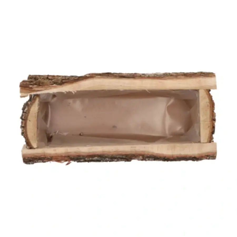 Nature Oak Rectangle 35x16x12cm - rechthoekige plantenhouder van echt eikenhout voor terrariums en huisdecoratie