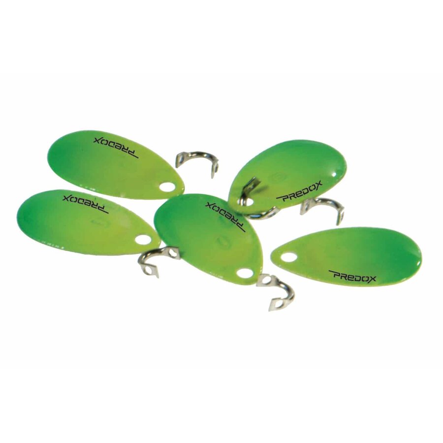 De Predox Spinning Blades – mini spinnerblaadjes voor het maken van bijvoorbeeld kleine baars- of forelspinners. De blaadjes zijn daarnaast leverbaar in bled maat 0 en worden tevens geleverd inclusief ruitertjes. Eigenschappen Predox Spinning Blades – Gee