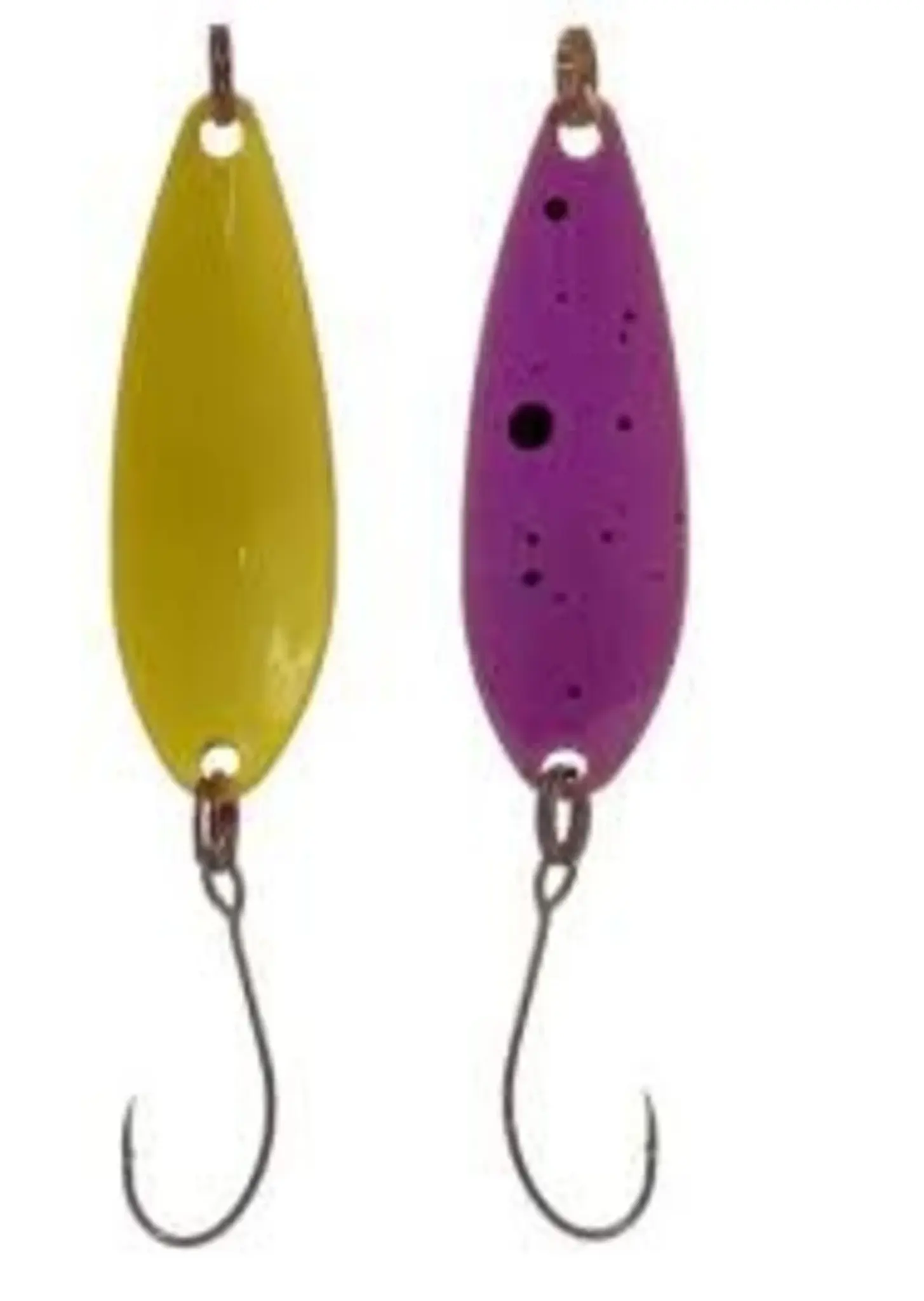 Predox Spoon Teaser 2.4GR/H6 – Ultralichte forellepel met levendige actie en enkele haak Purple/Yellow