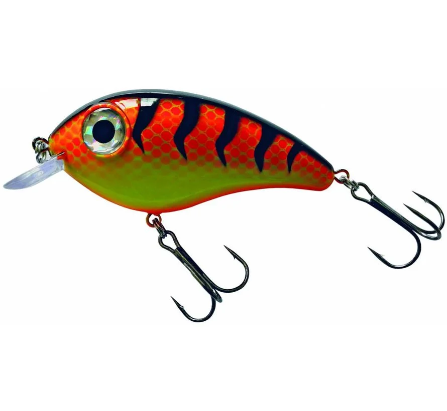 Predox Big Eye Joe 11,5CM – Drijvende plug met agressieve ratel voor snoek en baars Orange Tiger