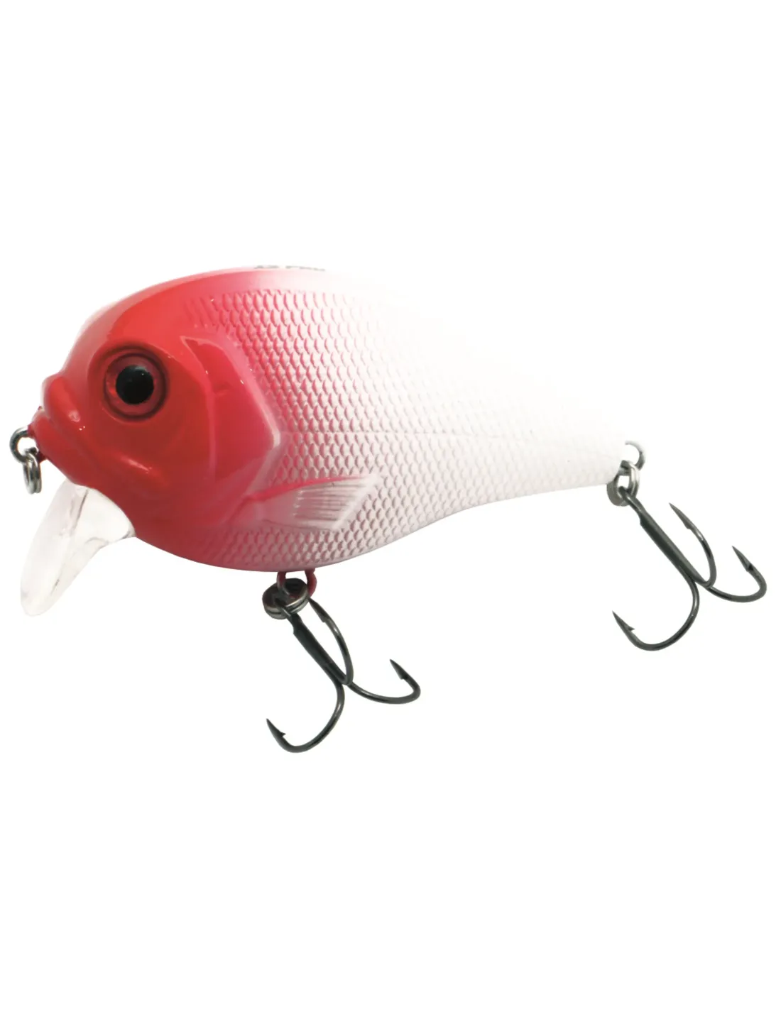 Predox XS-Pro Fat Bob 7CM 24g – Drijvende crankbait met holografische afwerking en black nickel dreggen Red Head