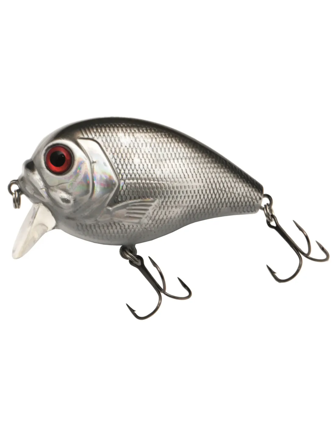 Predox XS-Pro Fat Bob 7CM 24g – Drijvende crankbait met holografische afwerking en black nickel dreggen Minnow