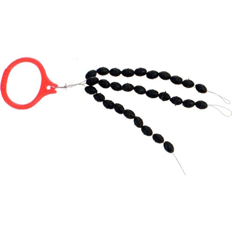 Predox Oval Stopper Large - rubberen lijnstoppers voor schuifdobbers en montages, 30 stuks