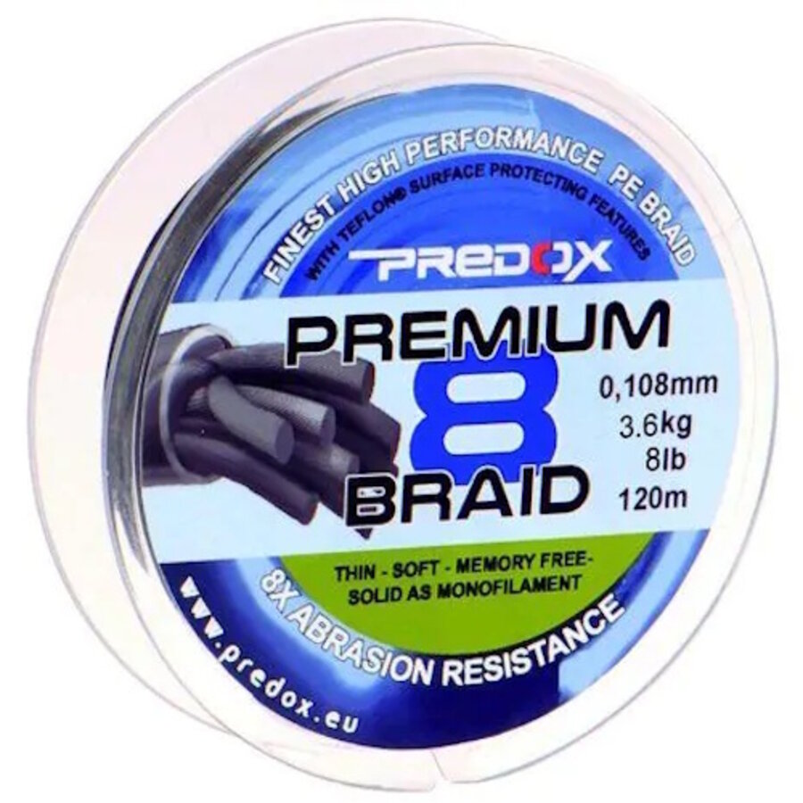 Predox Fusion Premium 8-Braid - professionele 8-draads gevlochten vislijn 120 meter