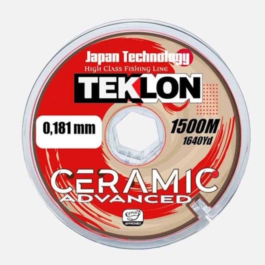 Ceramic Advanced vislijn 1500 meter - sterke Japanse nylon lijn van Teklon met hoge slijtvastheid en soepele werpeigenschappen