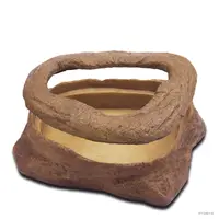 Voerschaal voor meelwormen met speciaal ontworpen rand en natuurlijke uitstraling – tweedelig ontwerp