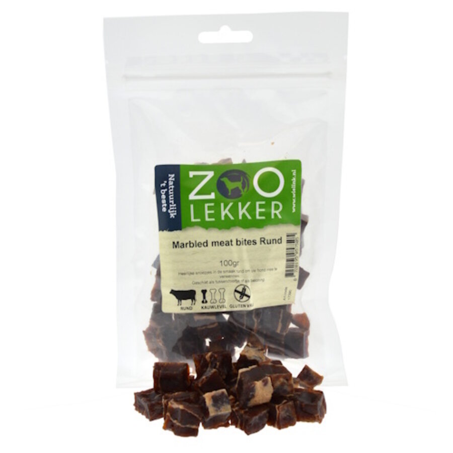 Marbled Meat Bites Rund - glutenvrije hondensnack 100 g