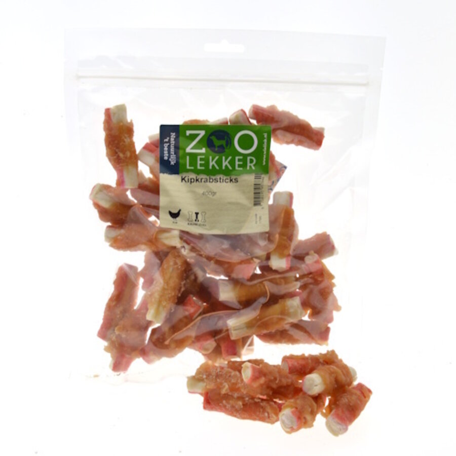 Kipkrabsticks - smakelijke hondensnack in 100 g en 400 g verpakkingen