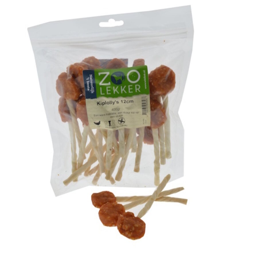 Kiplolly’s 12 cm - smakelijke hondensnack in 100 g en 400 g verpakkingen
