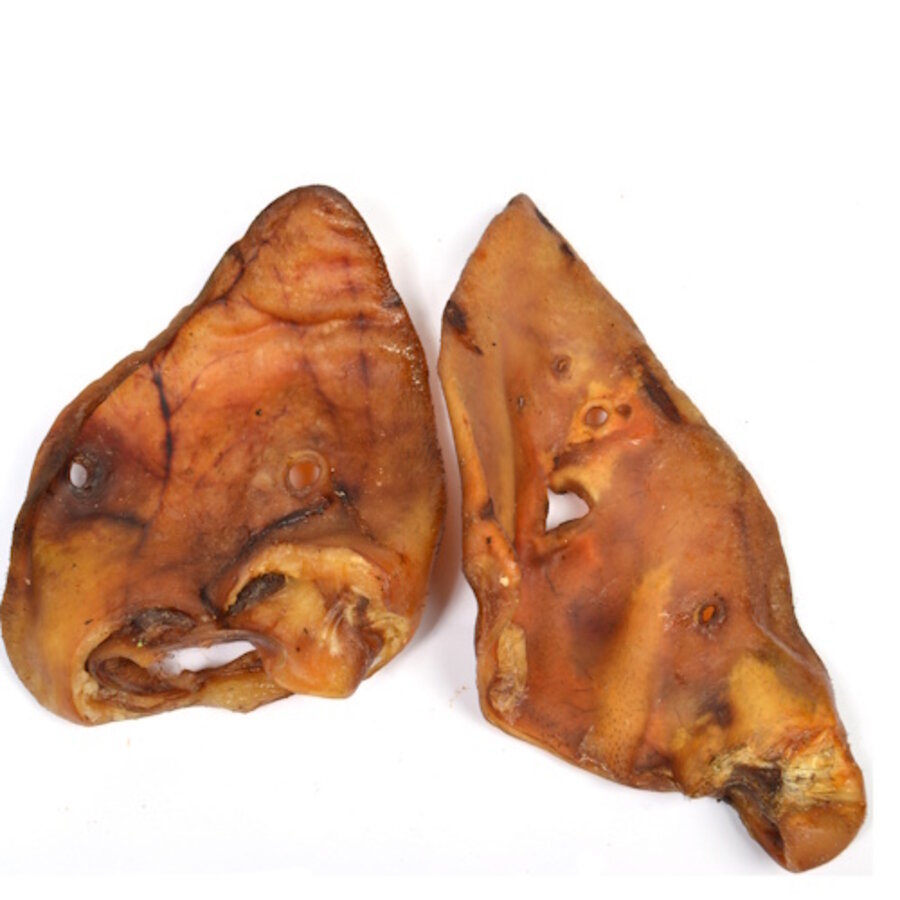 Varkensoren - 100% natuurlijke hondensnack van varken, bulkverpakking doos met 100 stuks