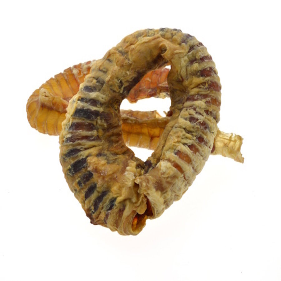 Runderluchtpijp gebogen - 100% natuurlijke hondensnack van rund, bulkverpakking 4 kg