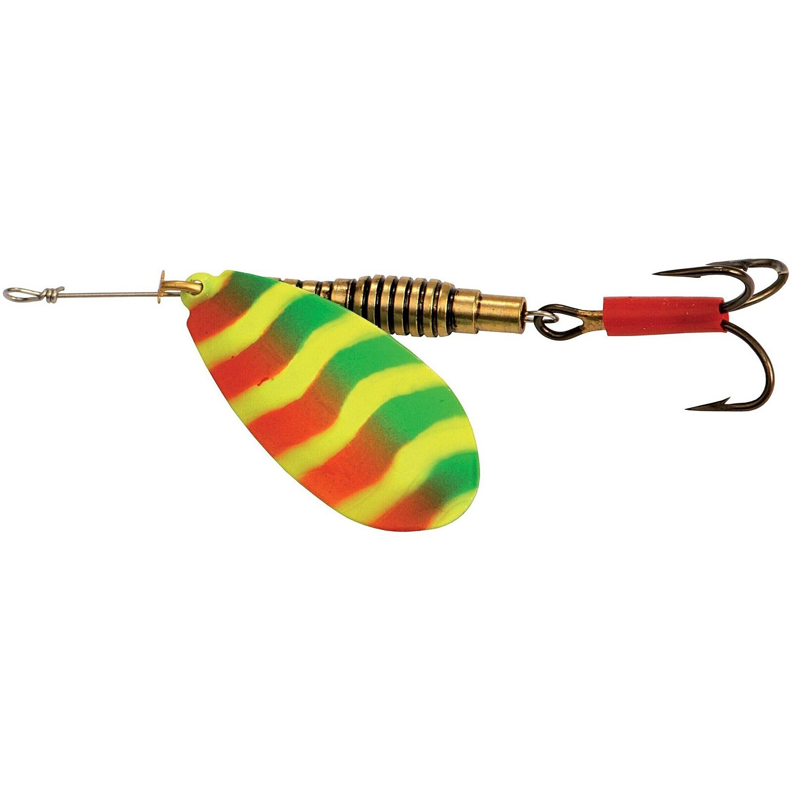Veltic Spinner Yellow/Green/Red – verzwaarde spinner Maat 1 / 2,0 gram