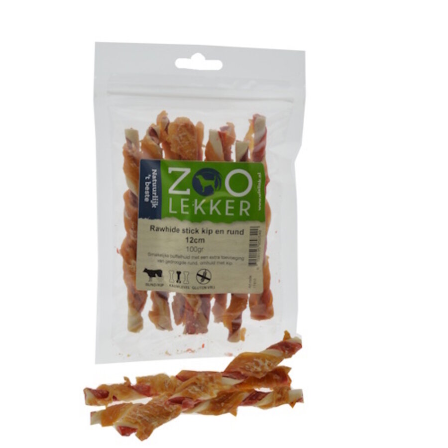 Rawhide stick kip en rund 12 cm - smakelijke hondensnack in varianten van 100 g en 400 g